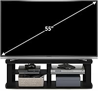 Vista 3 de Furinno 11191BK THE Centro de Entretenimiento Soporte para TV, Negro