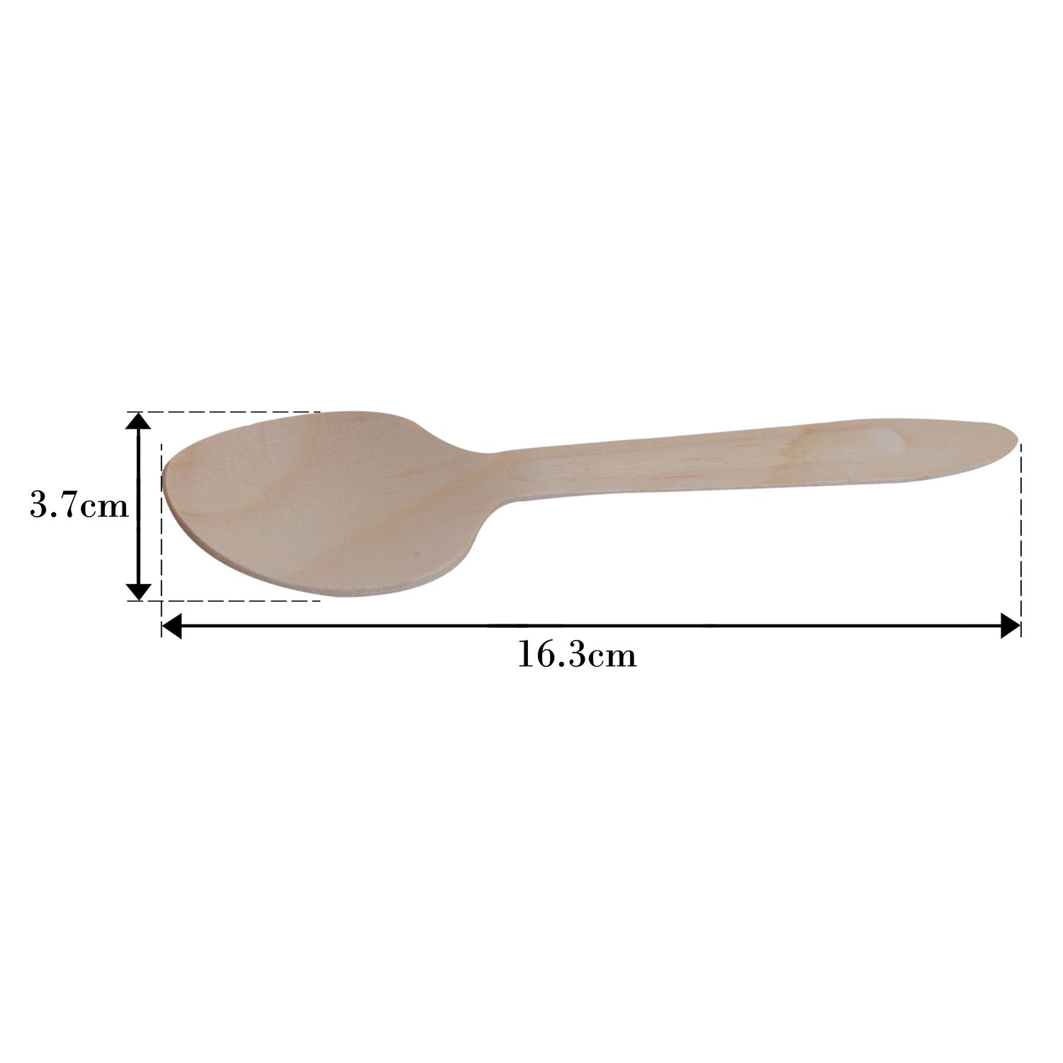 Generic Clrmyl_Hushld054 G1 Disposable Wooden Spoon 16 cms/6.4 Inch Length, Pack of 100 — Amazon image 2