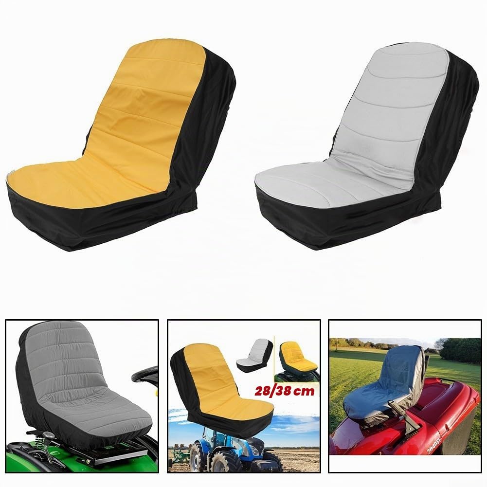 Fodera per sedile per trattore, impermeabile con imbottitura comoda, adatta per veicoli agricoli pesanti, carrelli elevatori, trattori e tosaerba (grigio)