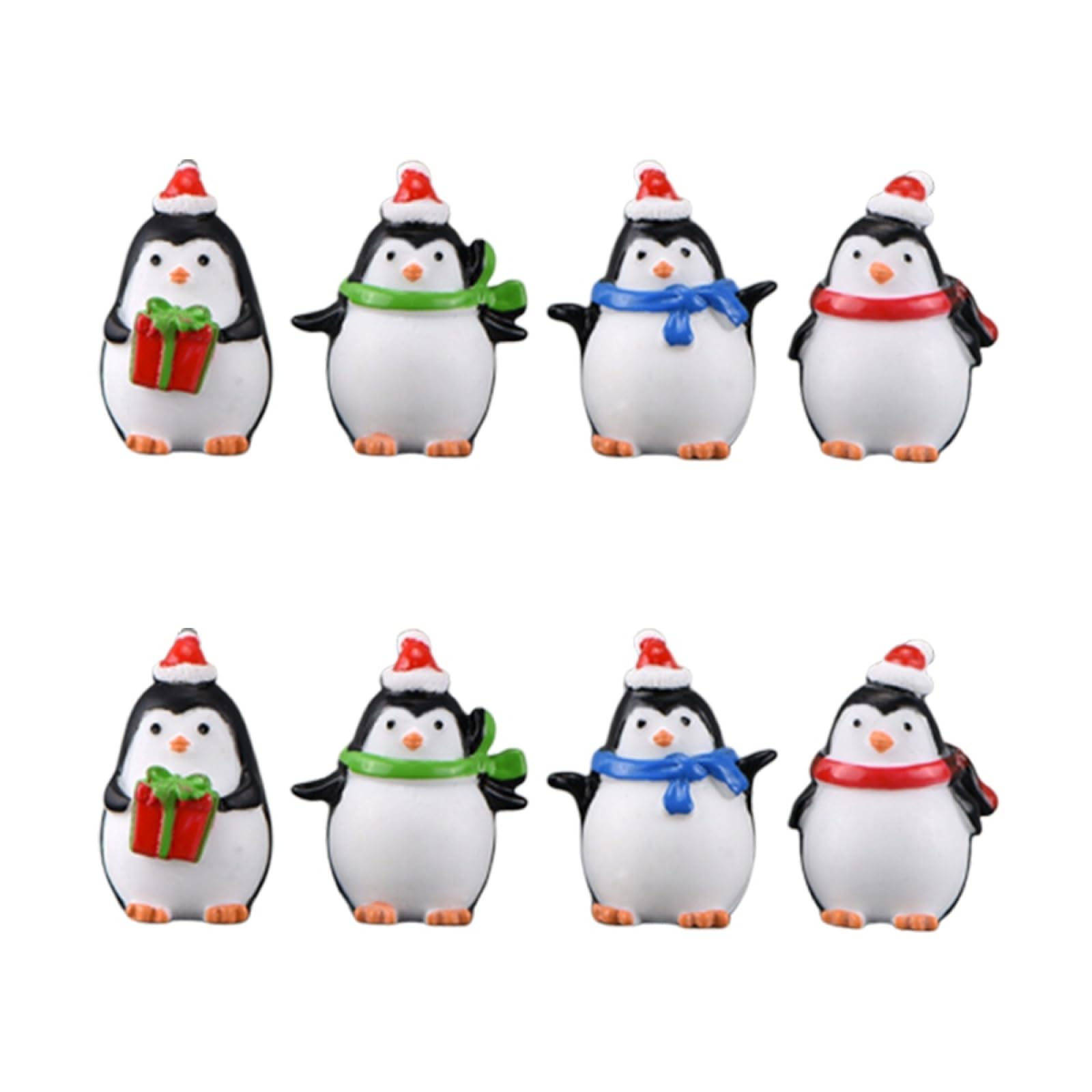SUPVOX 8Pcs Mini Penguin Figurines, Christmas Table Decorations - Image 2