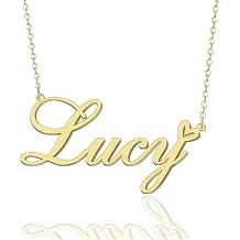 Custom Name Necklace Personalized for Women 18K Gold Plated Customized Nameplate Pendant Jewelry Gift for Christmas