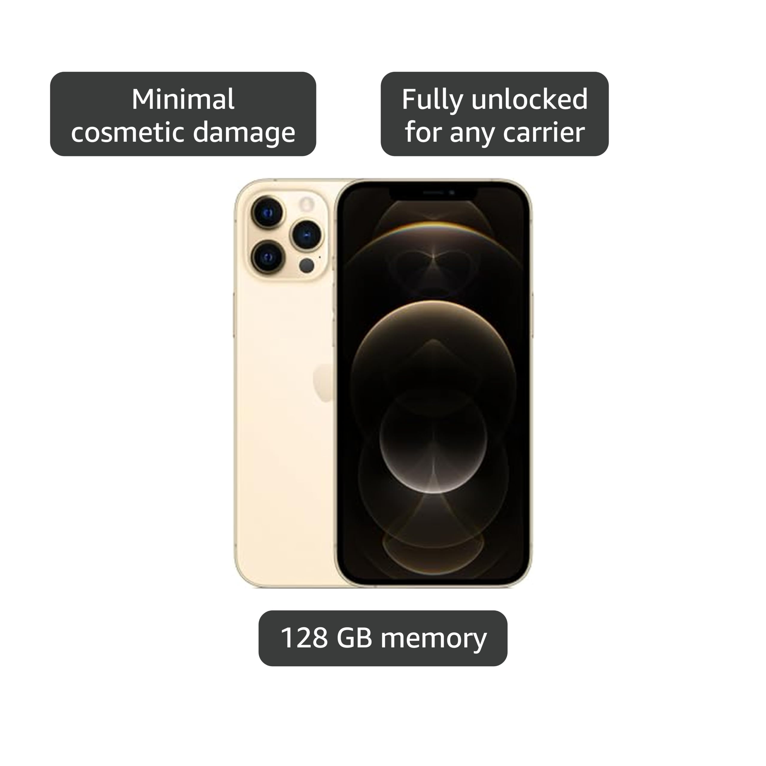 Amazon.com: Apple iPhone 12 Pro Max, 128GB, Gold - Fully Unlocked