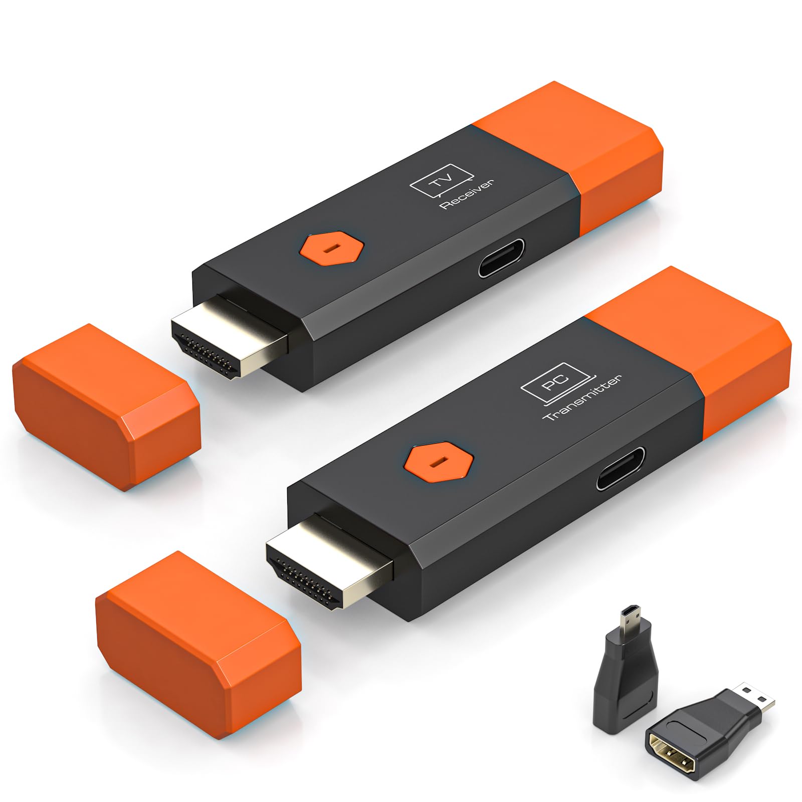 HDMI Zender en Ontvanger - 1080p Draadloze Extender voor Audio- en Videostreaming, 2.4/5G Overdracht voor Laptop/PC/Monitor/Projector/TV HDMI Zender en Ontvanger - 1080p Draadloze Extender voor Audio- en Videostreaming, 2.4/5G Overdracht voor Laptop/PC/Monitor/Projector/TV