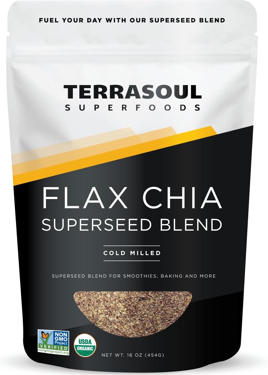 Organic Chia & Flax Blend, 16 Oz - Superseed Boost For Energy & Wellness