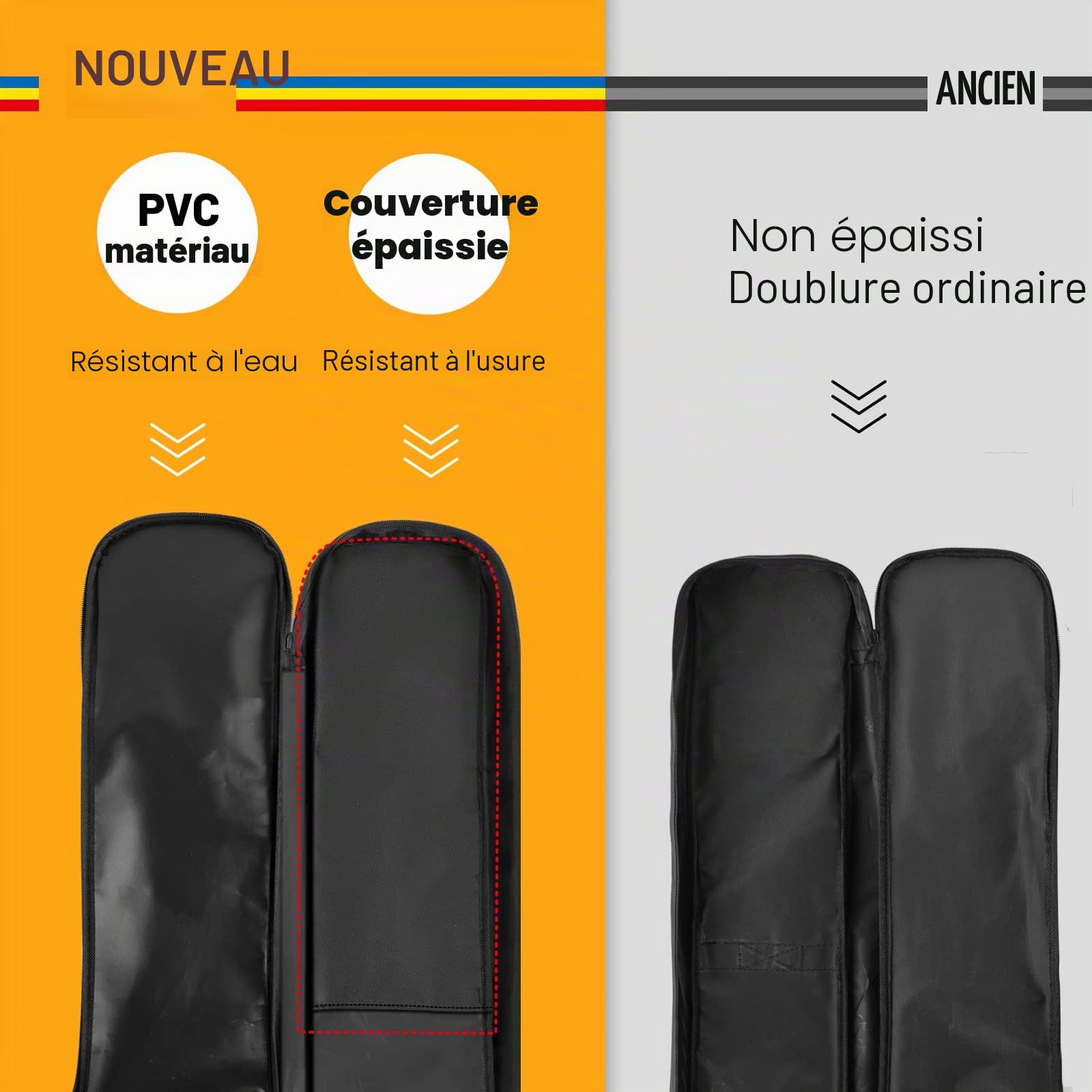 CAHAYA Housse de Guitare Acoustique - Sac à Dos rembourré imperméable - Sac à Dos épais pour Guitares de 39 à 40 à 41 Pouces