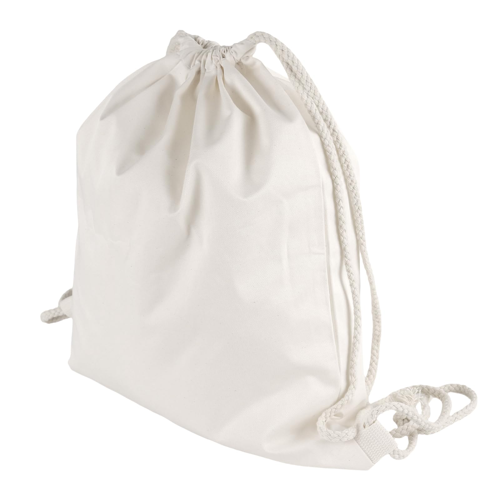 15 Stück Turnbeutel Baumwollrucksack Stoffbeutel zum Bemalen 35 x 40cm, Beige Baumwollbeutel Turnbeutel mit Kordelzug, Sportbeutel Stofftasche Jutebeutel für Reise, Sport