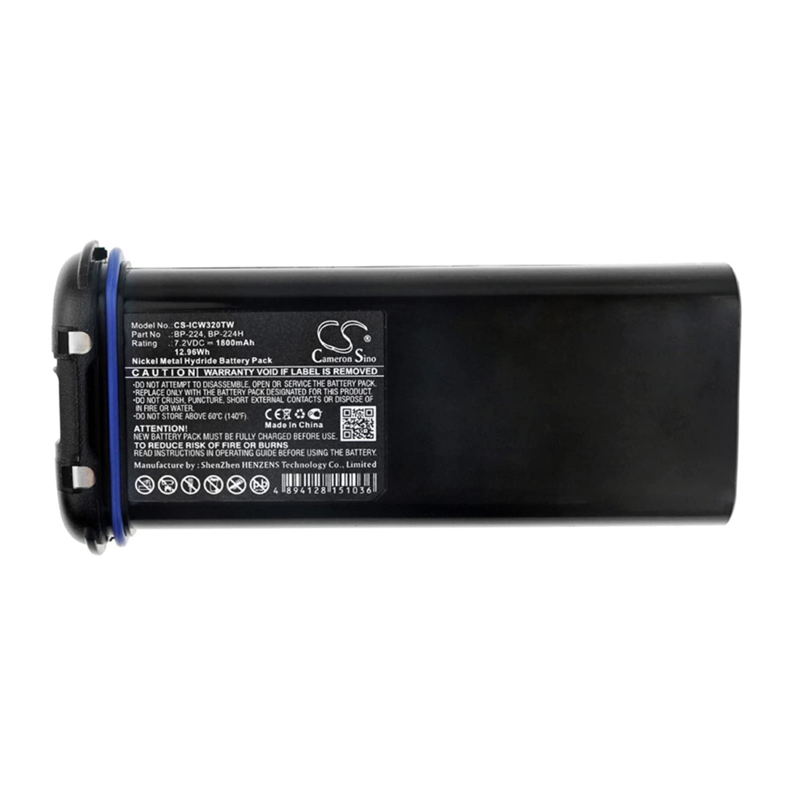 TECHTEK Batteria 1800mAh Icom IC-M2A IC-M31 IC-M21 IC-M32 sostituisce BP-224 BP-224H
