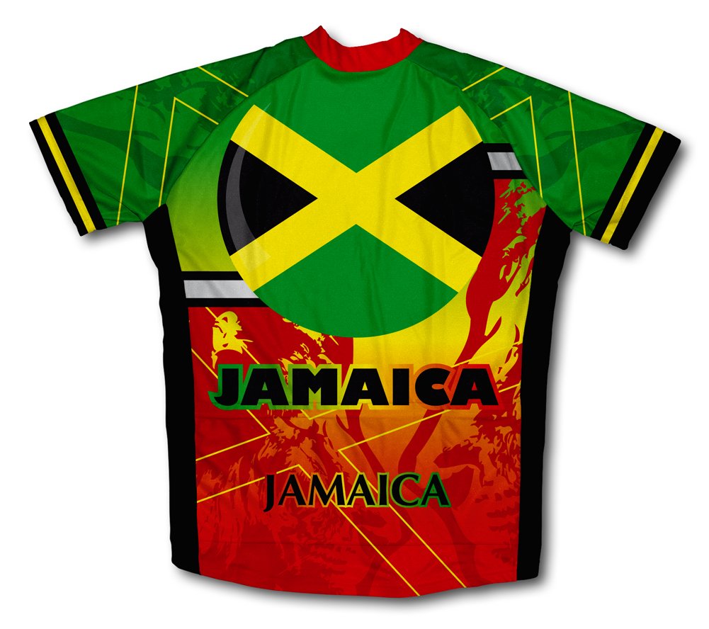 ScudoPro Jamaica Short Sleeve Cycling Jersey for Men - Size XL Black