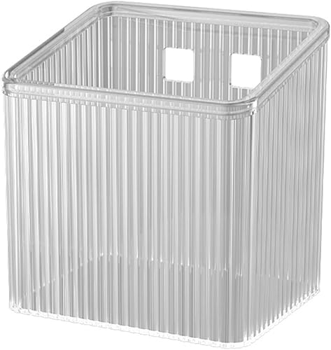 Estantes flotantes, organizador de almacenamiento de plástico adhesivo montado en la pared, sin perforaciones, contenedores de almacenamiento