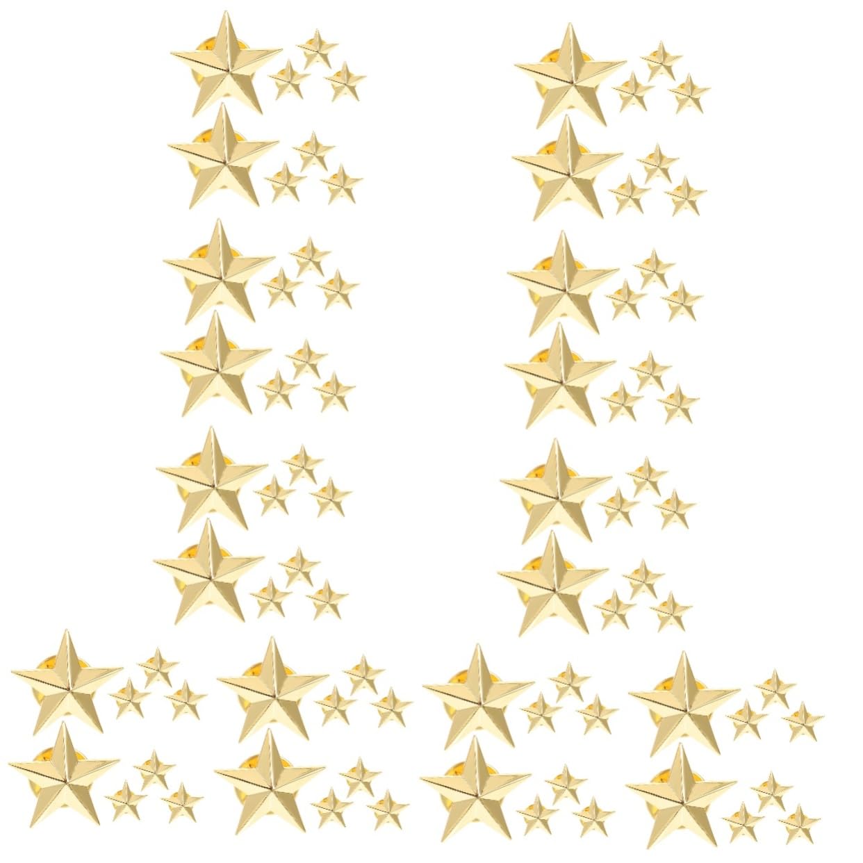 BESPORTBLE Distintivo Del Pentagramma Spille Da Bavero Perni A Stella Spilla A Stella A Cinque Punte Pin Per Costume Pin Di Risvolto Pin Di Badge Spillo Lega D'oro