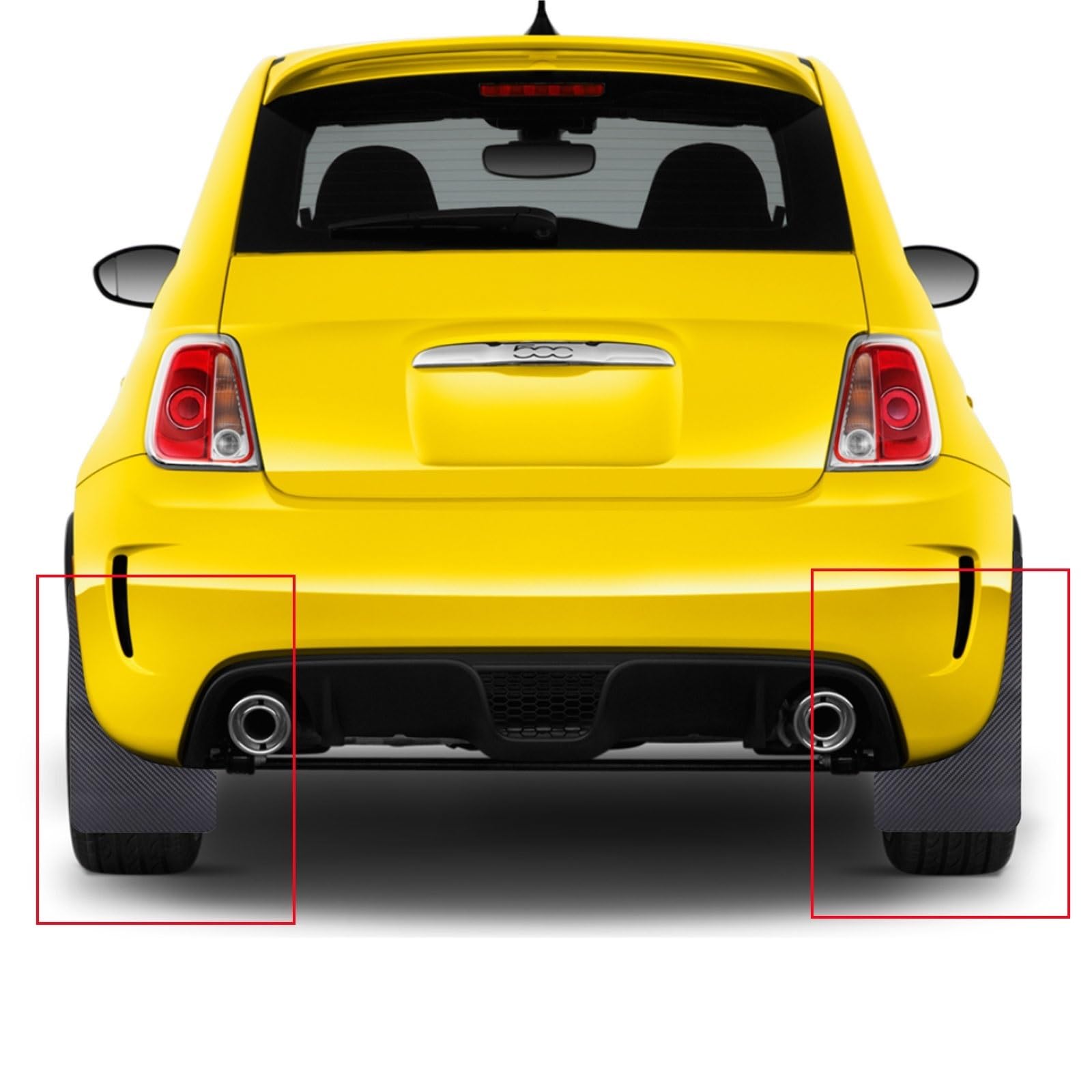 Parafanghi paraspruzzi in fibra Compatibile con Fiat 500, 500C