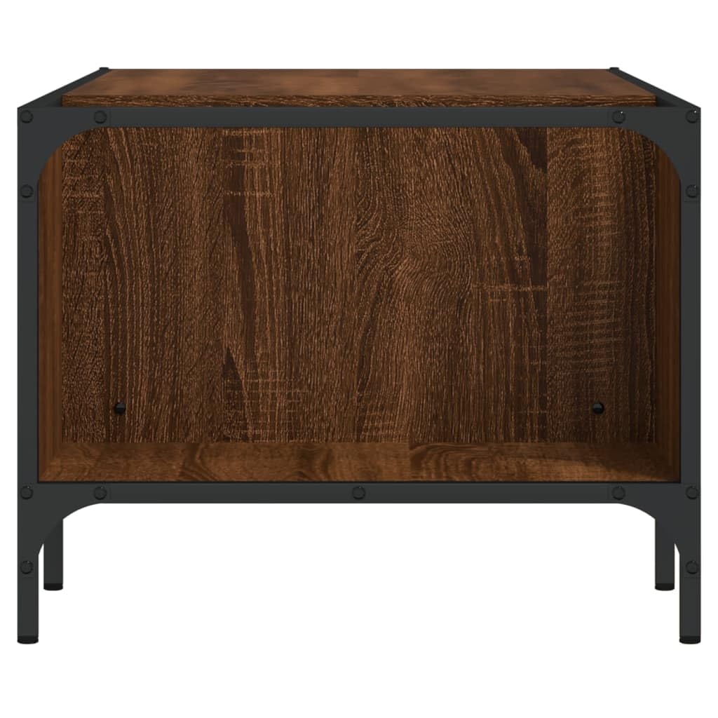vidaXL Mesa de Centro con Estante, Mesita Auxiliar con Almacenaje, Mesa Decorativa de Sofá, Mueble para Salón, Madera de Ingeniería Roble Marrón