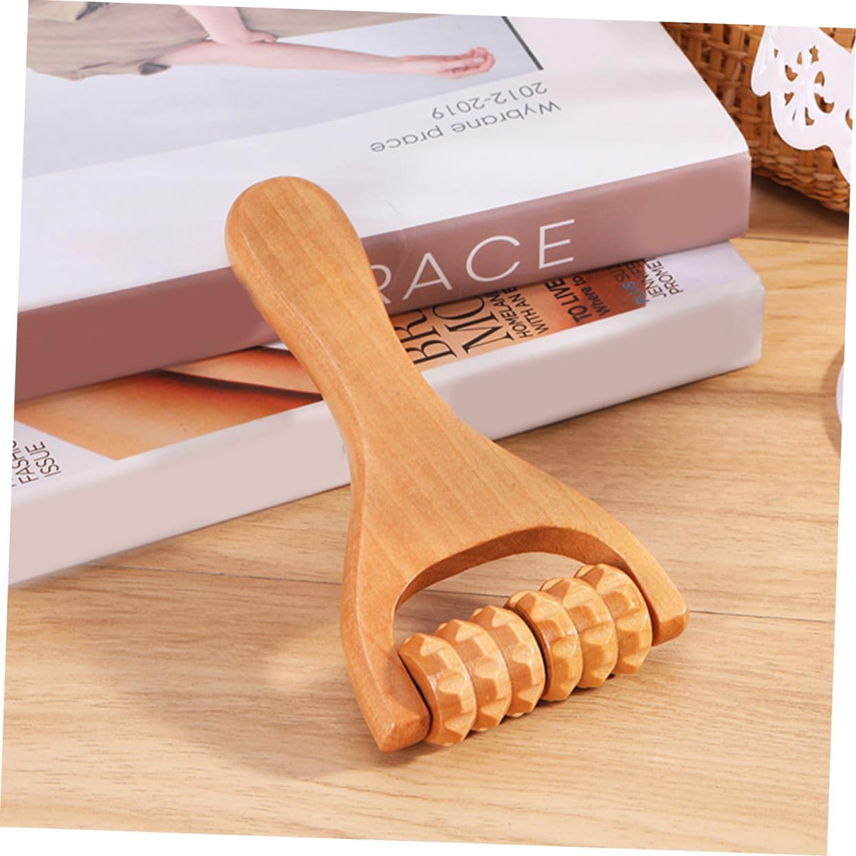 Wooden Massage Roller Tool for Foot Neck and Shoulder Relief Handheld Body Massager for Muscle Relaxation and Acupressure Therapy 15X8X3 Inches - Image 3