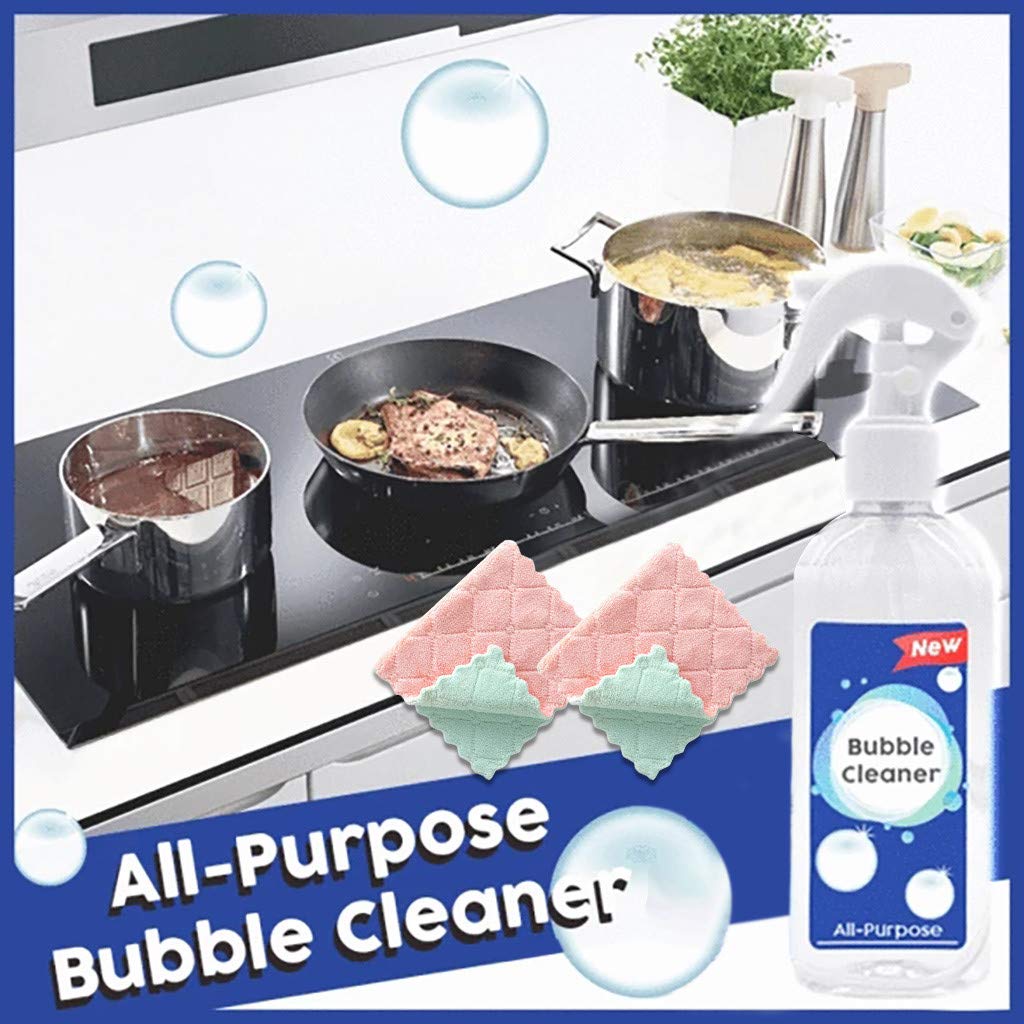 Kitchen AllPurpose Bubble Cleaner Grease with 2 Cleaning Towel