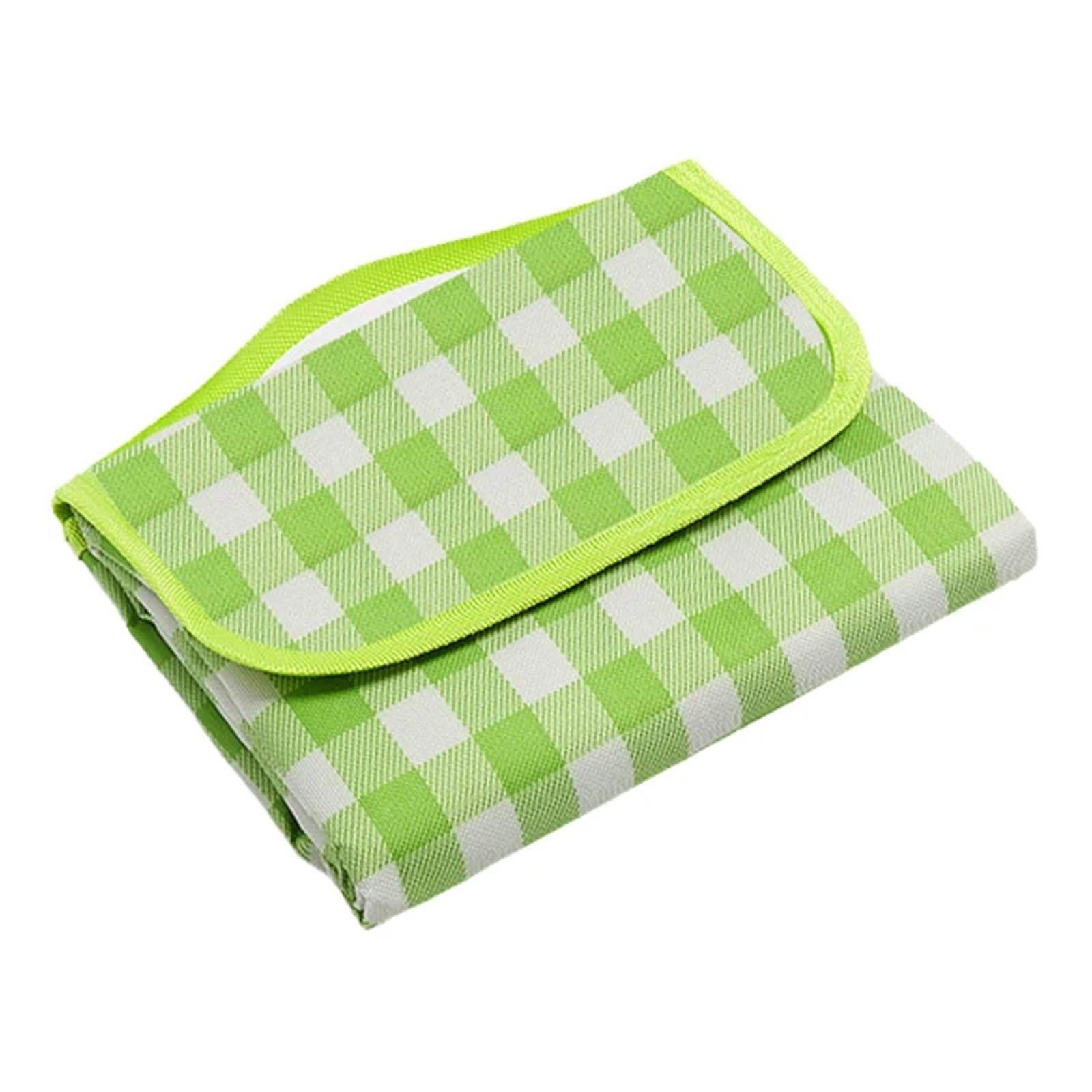 Telo Picnic Tappetino da Picnic antiumidità, Portatile, for Gite Primaverili, Campeggio, Tappetino Non Tessuto Spesso, Leggero, Pieghevole, Tappetino da Spiaggia for Esterni(Green,2X3.0M)