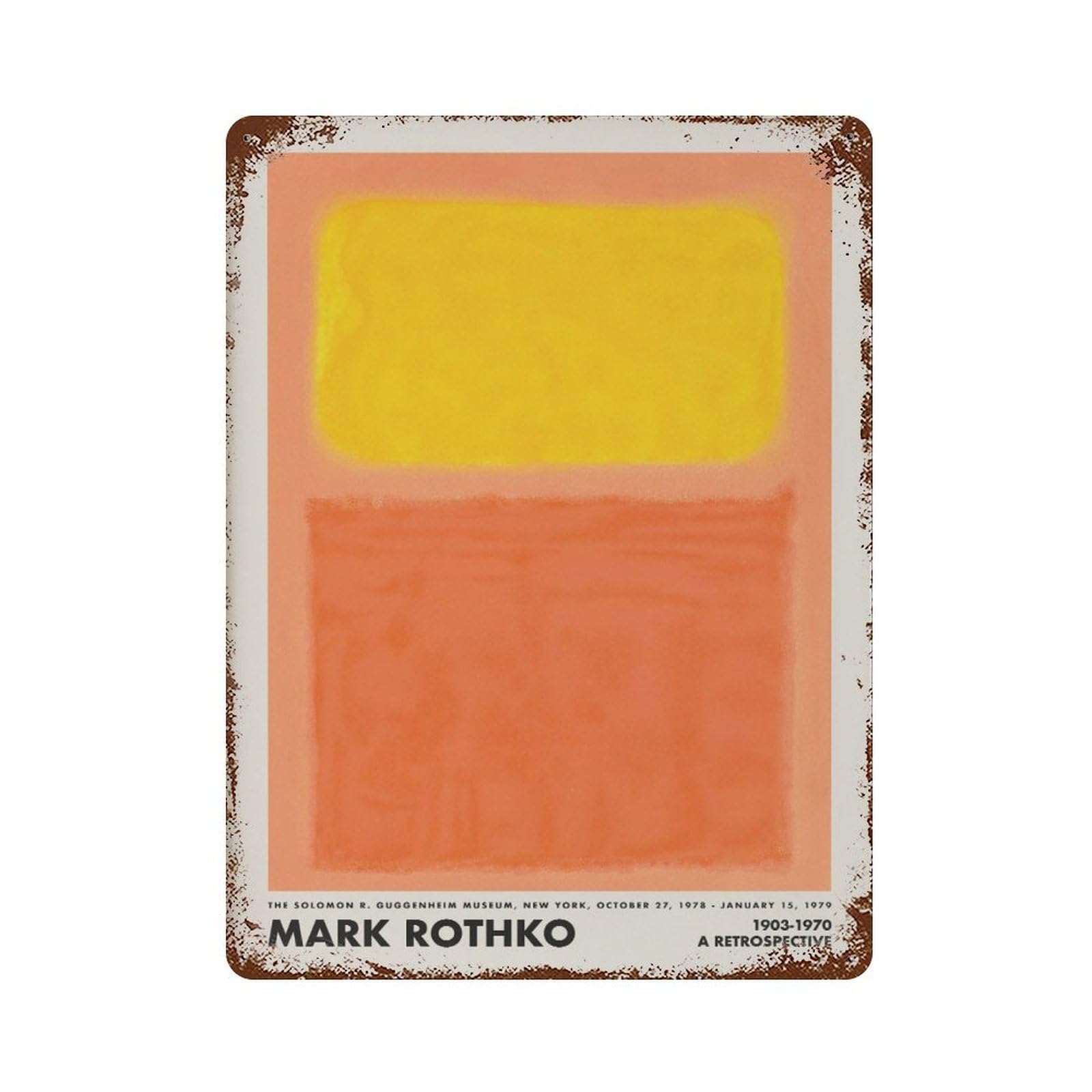 xiaoxiaoshen Mark Rothko Abstract Museum Decor1 Wall Decor Art Metal Tin Poster Modern Home Decor Art Home Bar Shop Decorations Vintage Sign 40x30cm