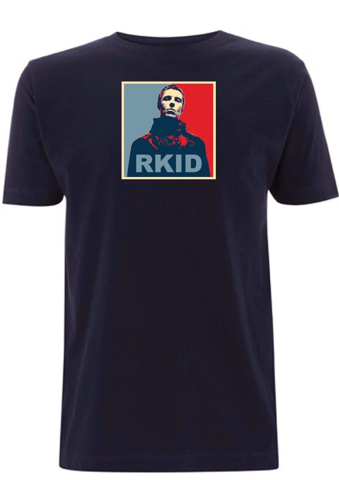 Liam Gallagher RKID Men's T-Shirt Indie Picture Hope Manchester Music Oasis LG X Terrace (Large, Navy Blue)