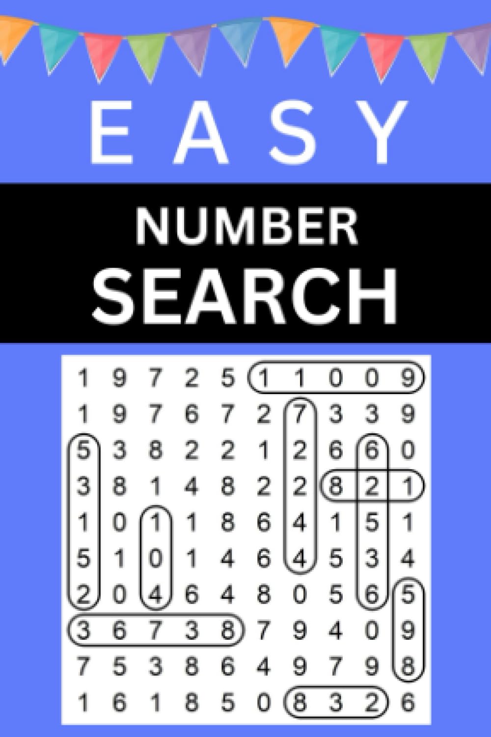 Number Search: Travel Pocket Size 4x6 Inches Easy Number Search Puzzles for Kids
