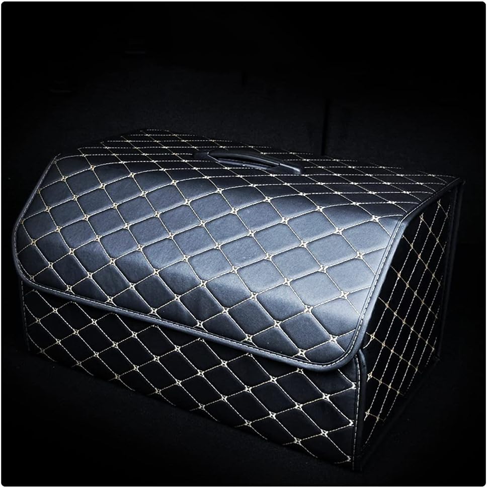 WDBBY Car Storage Bag Leather Trunk Organizer Box Storage