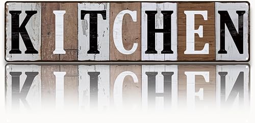 Letrero de metal de cocina, letreros de metal retro, decoración de pared de cocina rústica de granja, póster de hierro para decoración de pared,