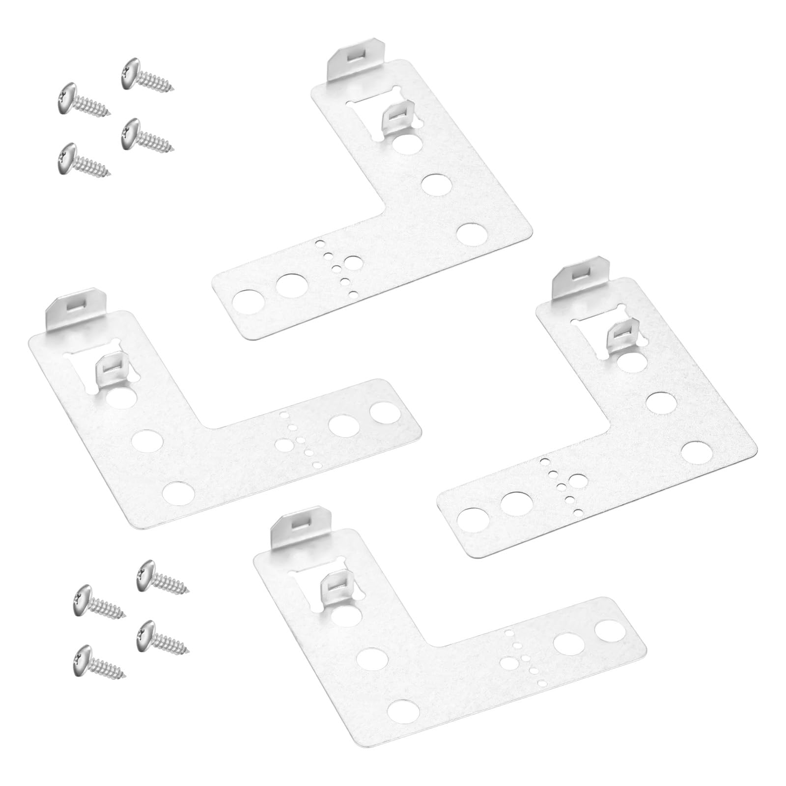 4 Pack Dishwasher Installation Bracket, Stainless Steel Dishwasher Mounting Bracket with Screws Compatible with Sam-Sung Replaces 170664 BSH170664 BSH00170664 00170664 165778 868866