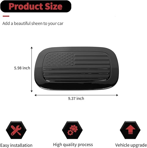 Miniatura 5 de Tapa de depósito de gasolina para puerta de llenado de combustible, decoración de bandera de EE. UU., accesorios exteriores para Jeep Grand Cherokee