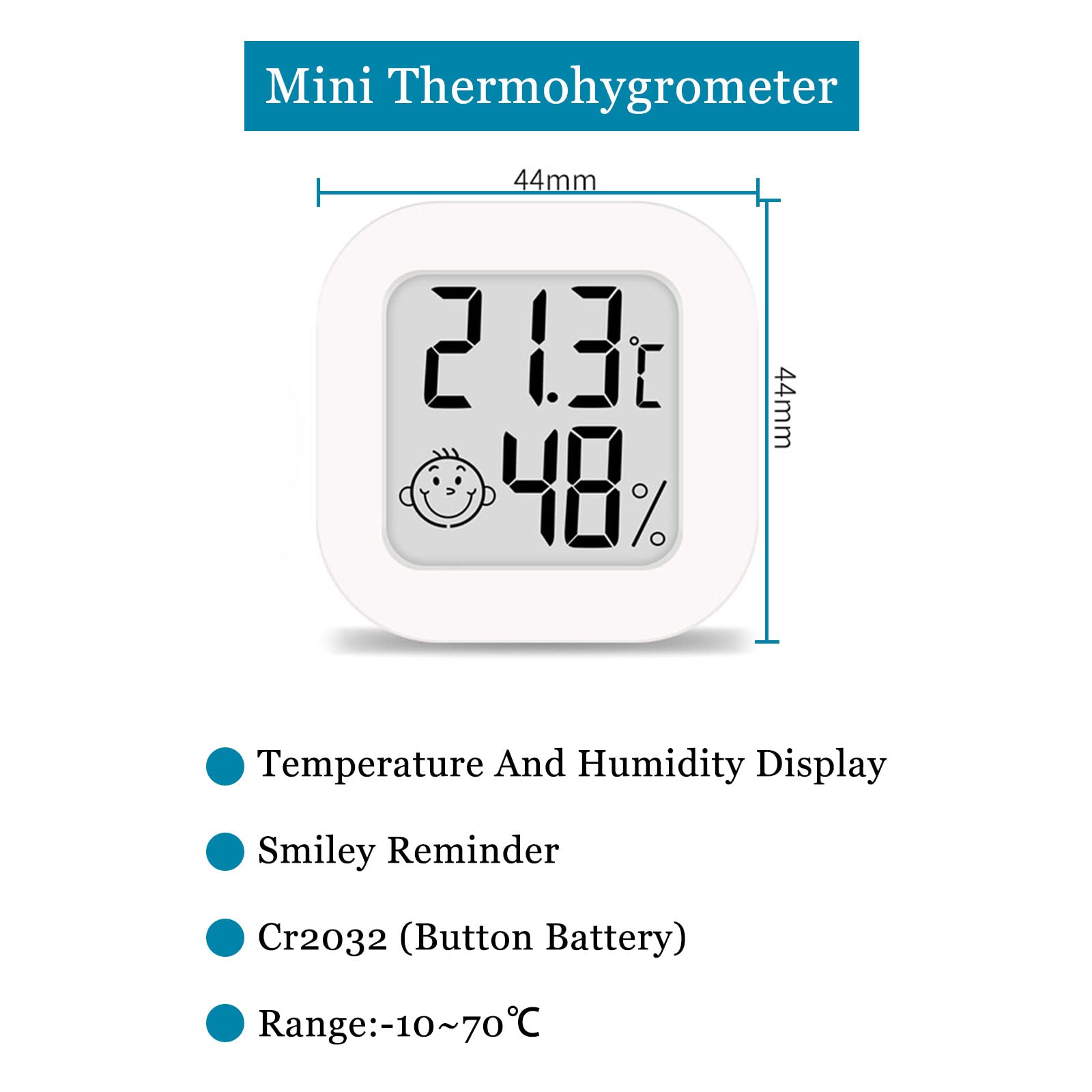 Thermomètre Hygromètre Intérieur RUIZHI 4 pièces Mini Thermomètre Digital Haute Précision Moniteur Température Humidité Portable -50℃~70℃