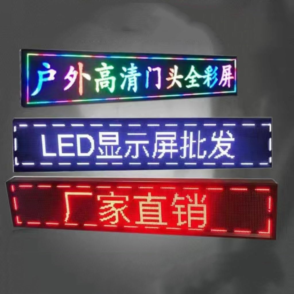 Schermo LED rosso P10, programmabile Rolling Information Light Logo, schermo di visualizzazione a LED per esterni alla testa della porta (201 x 41 cm)