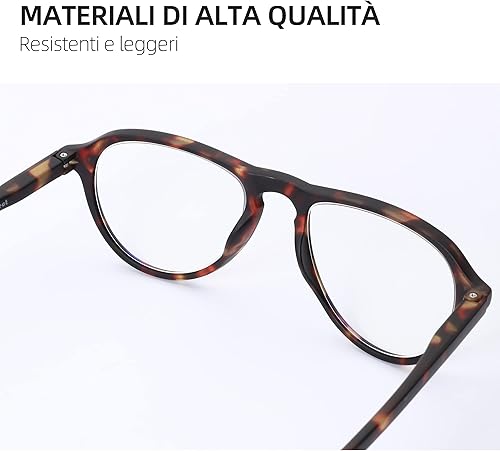 Miniatura 5 de ZENOTTIC Gafas de lectura con bloqueo de luz azul, marco anti rayos azules, gafas de computadora para mujeres/hombres Paquete de 4 negro y tortuga
