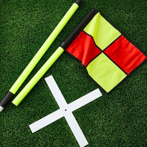 Tranqun Indoor/Turf Soccer Corner Flags for Soccer Field Set of 4, 5 ft Portable Agility Poles All-surface Football Field Flags with Steel Cross Bases for Training - Thumbnail 7
