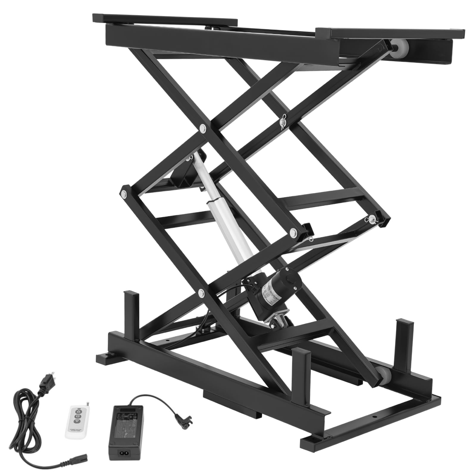 Electric Lift Table 140LBS Capacity Hydraulic Scissor Lift Scissor Lift Table with 10.43-50in Adjustable Height & Remote 96W 24V Lifting Platform Electric Scissor Lifts for Material Handling
