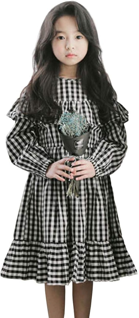 Amazon キトハウス 11 2 B ギンガムチェックワンピース 女の子 キッズ 110cm ブラック ワンピース チュニック 通販