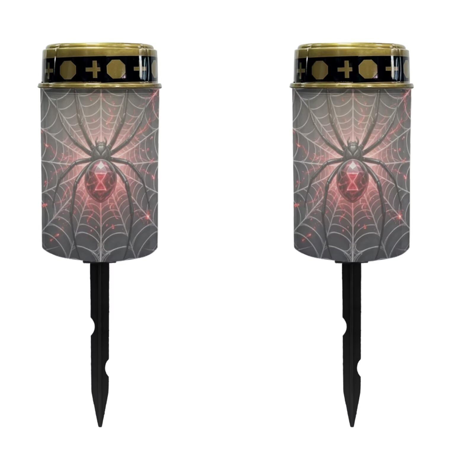 2 Pcs Gothic Spider LED Flameless Candle