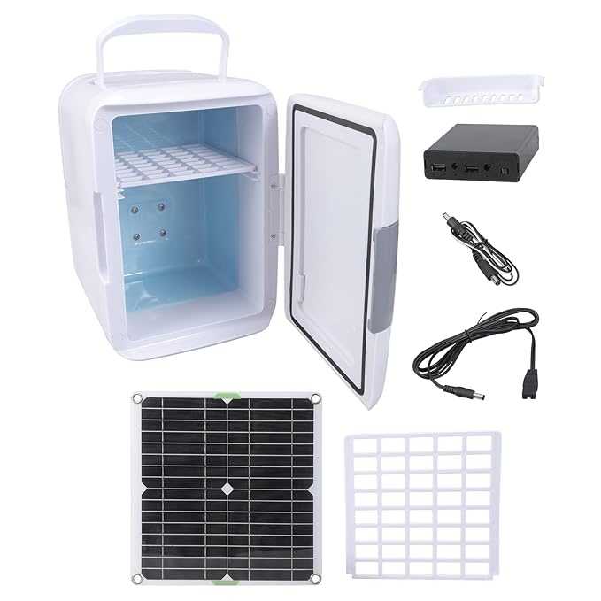 Compact Solar Refrigerator With Efficient Panel Portable Solar Fridge With Battery Box