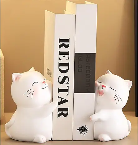 Cute Cat Bookends,Decorative Bookends,Unique Book Ends to Hold...