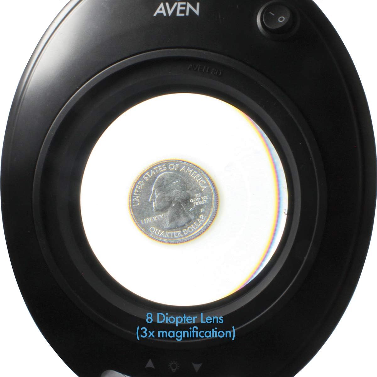 70% Off Everything Aven 26501-LED-INX-8D Magnifying Lamp, Black
