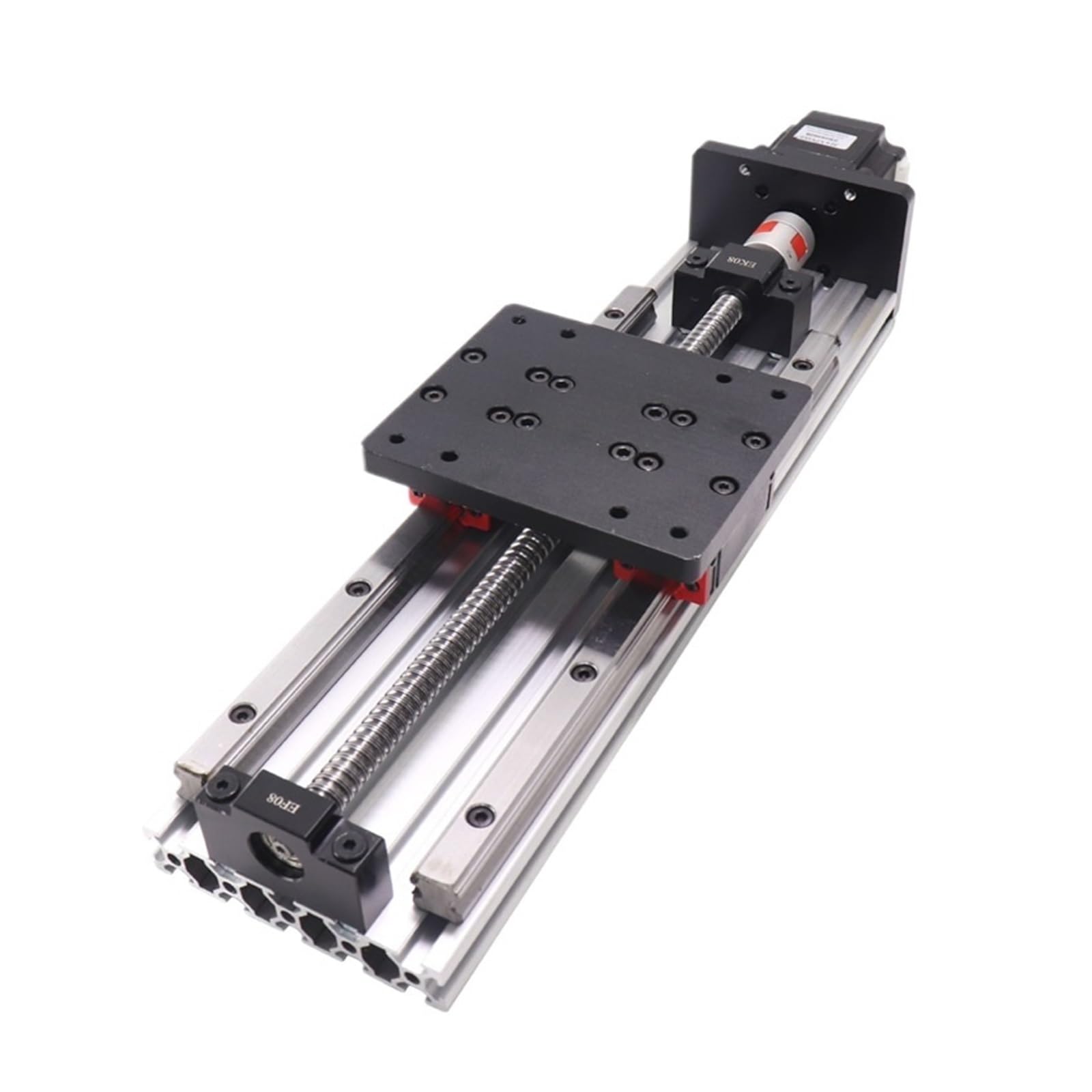 Metal Ball Screw nut end Processing Linear Module Ball Screw SFU1204 Linear Guide HGH15 2.8A 56mm Stepper Motor Stroke 100-1000MM Plum Coupling(100mm)