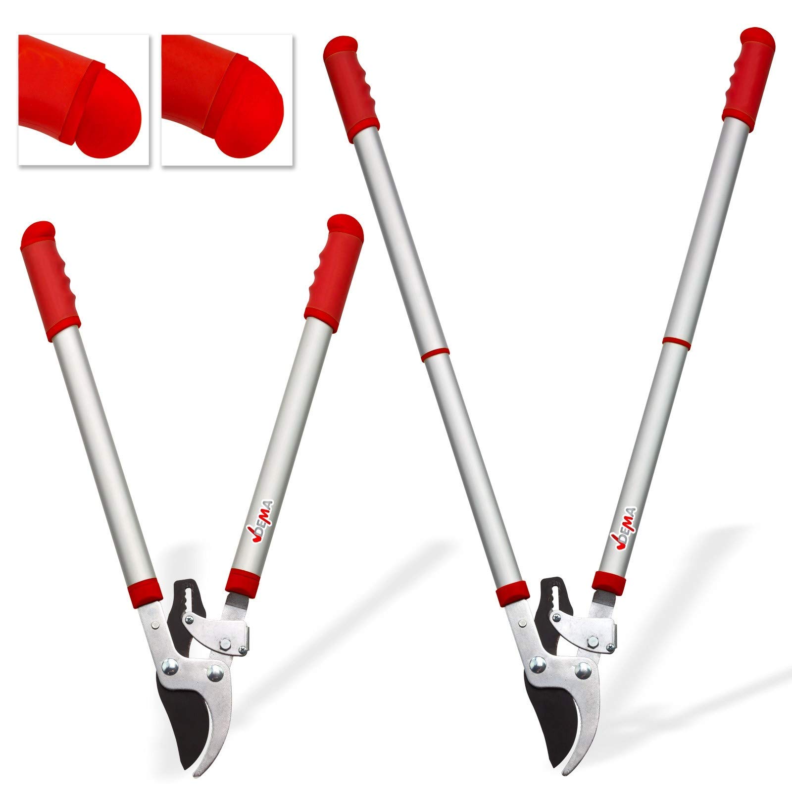 DEMA Astschere 47-280 cm, Teleskop Gartenschere, Baumschere, Alu/Stahl, Getriebe, Robust, Profi
