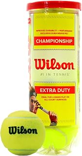 Wilson Championship Extra Duty Tennis Balls - 12 Cans (36 Balls), Dura-Weave Felt for Hard Courts Durability
