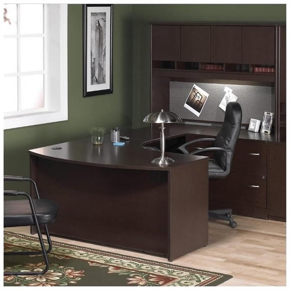 Bush Business Furniture Series C 4-Piece U-Shape Right Bow-Front Desk
