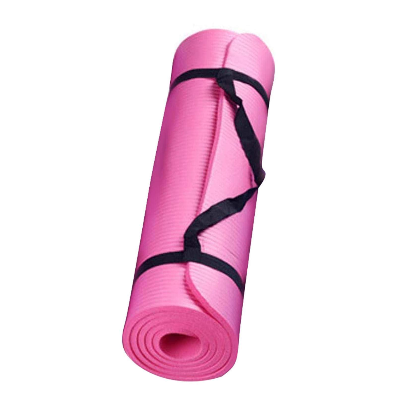 YOTTOY Tapis De Yoga épais Pour Entraînement à Domicile, Antidérapant, En TPE Respectueux De L'environnement Pour Entraînement à Domicile Avec Sangle (vert, 183 X 81 X 0,6 Cm