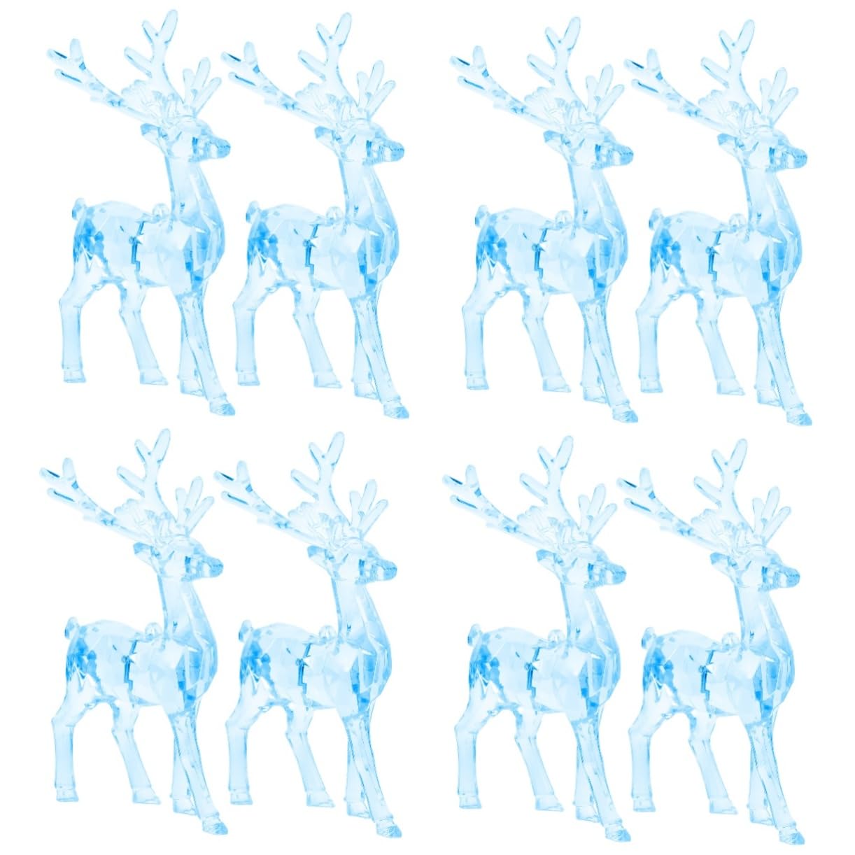 VOSAREA Lot De 4 Pendentifs pour Sapin De Noël Décorations en Acrylique 2 Pièces X 4