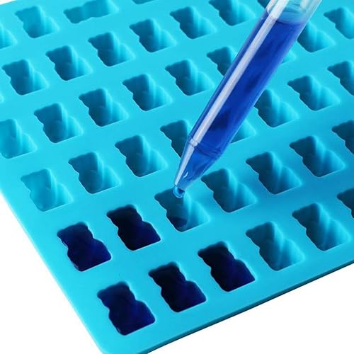 Miniatura 6 de DOITOOL 4 juegos de moldes de chocolate para oso hecho a mano con 53 cavidades, caramelos, dulces, con gotero, para bebidas y hielo, para niños y