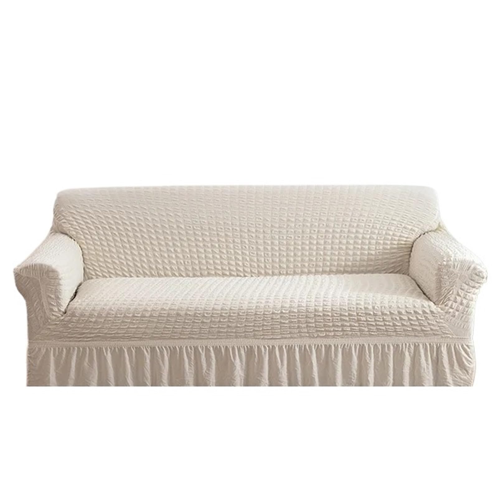 SUBLXPoten Sofa Cover with Skirt Pink Plaid Skirt Stretch Sofa Cover for Living Room 1 2 3 4 Seat Armchair L Shape Couch Covers(Color 5,3-seater 170-230cm)