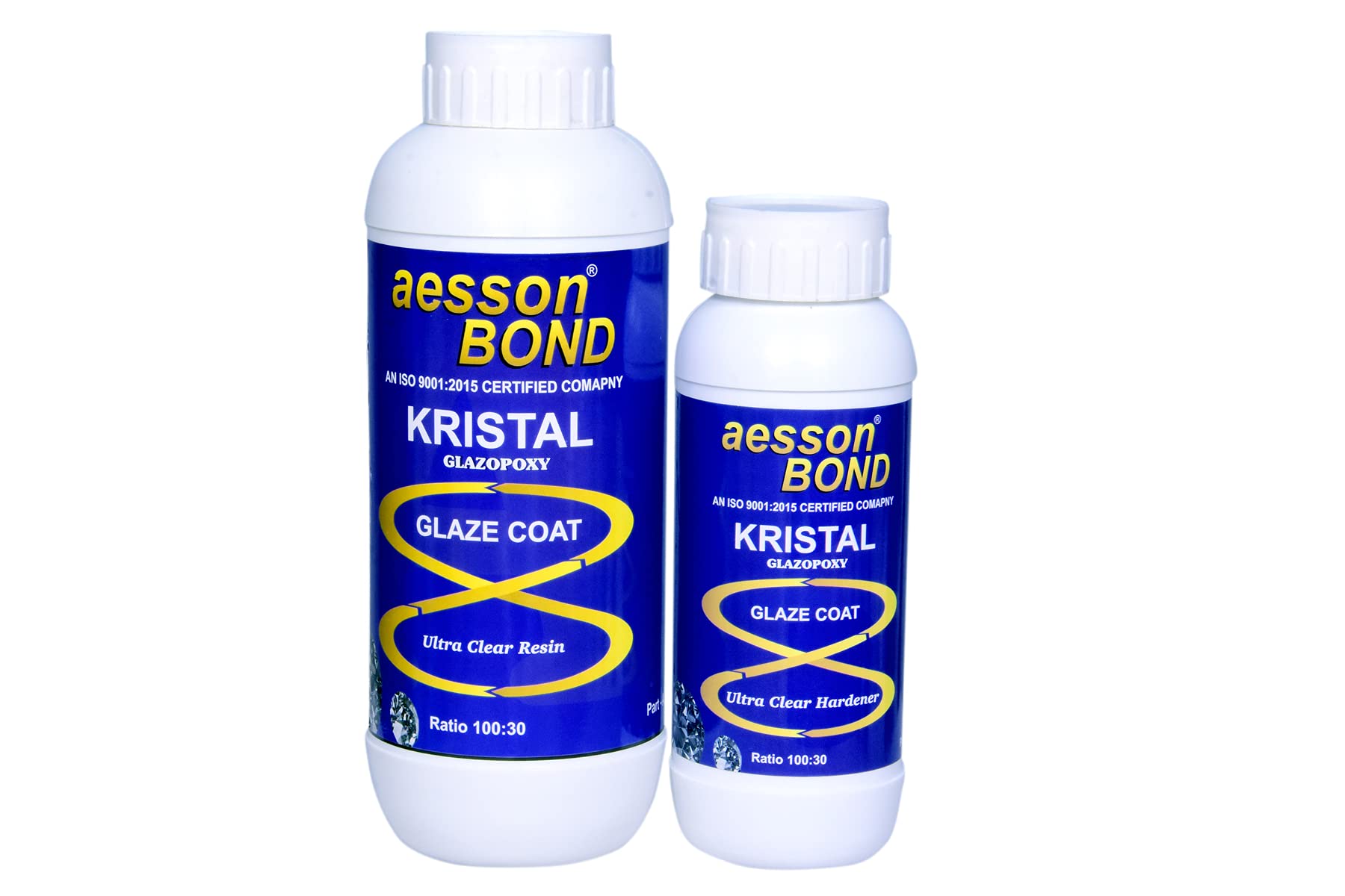 Aesson Bond Kristal (Molds Casting & Table Top Coating Epoxy) Resin & Hardener - A Fine Tech Product