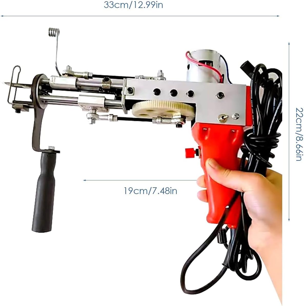 Tufting Gun Cut Pile Loop Pile 2 in 1 Electric Carpet Weaving Flocking Machine Rug Gun Machine Handheld Carpet Tufting Gun