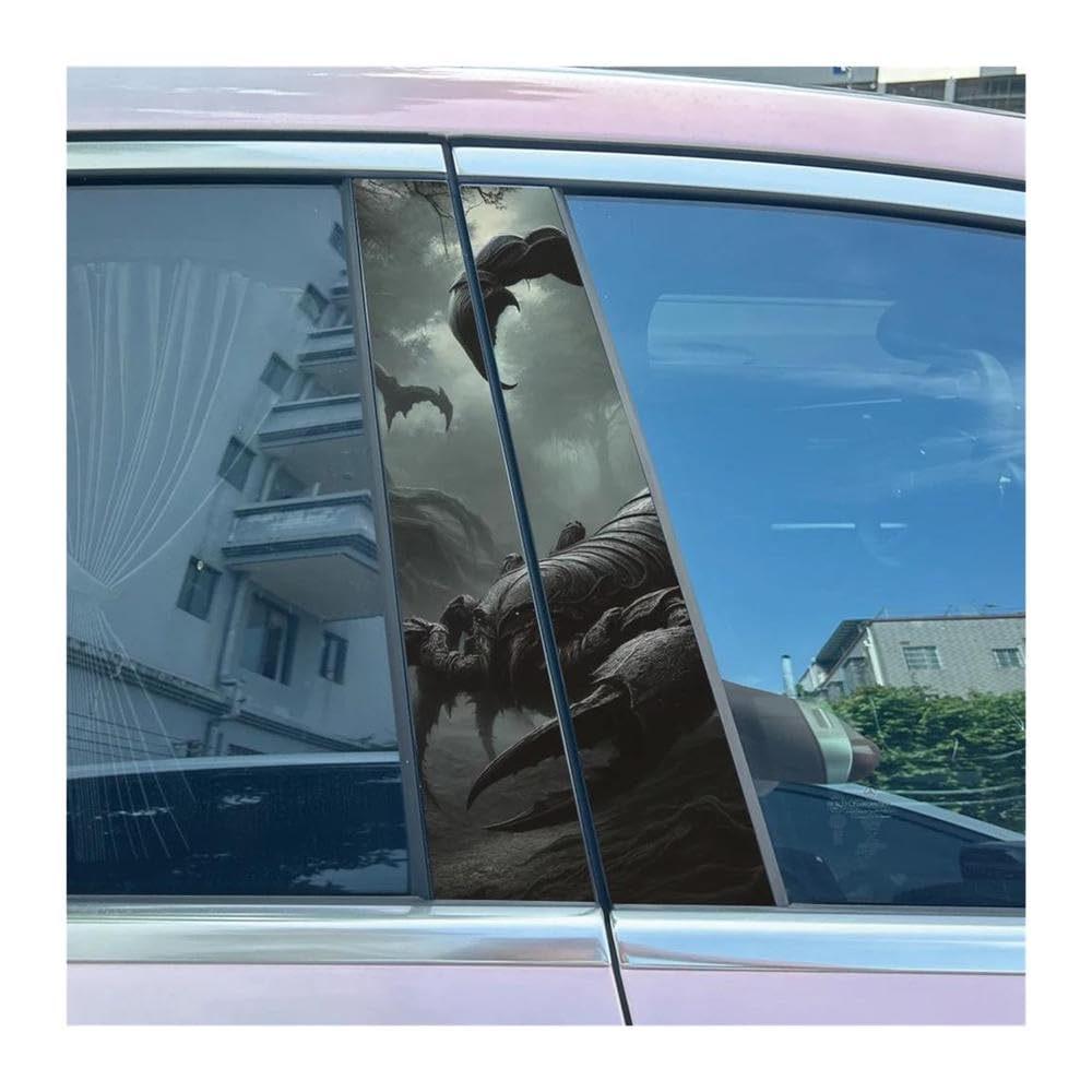 Body Parts 2pcs Car Center Pillar Sticker Creative Scorpion Auto B-Pillar Waterproof Protective Film(H)