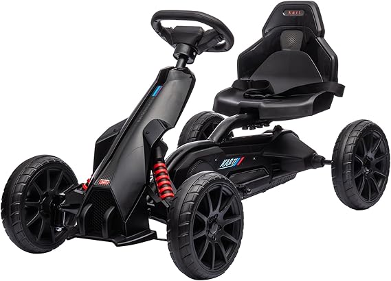 12V Electric Go Kart for Toddlers, Drift Kart with 7Ah Battery 35W Motor, High/Low Safety Speed Max 2.8MPH for Child, Max Load 66lbs, Electric Vehicle Toy for Kids Christmas Birthday Gift