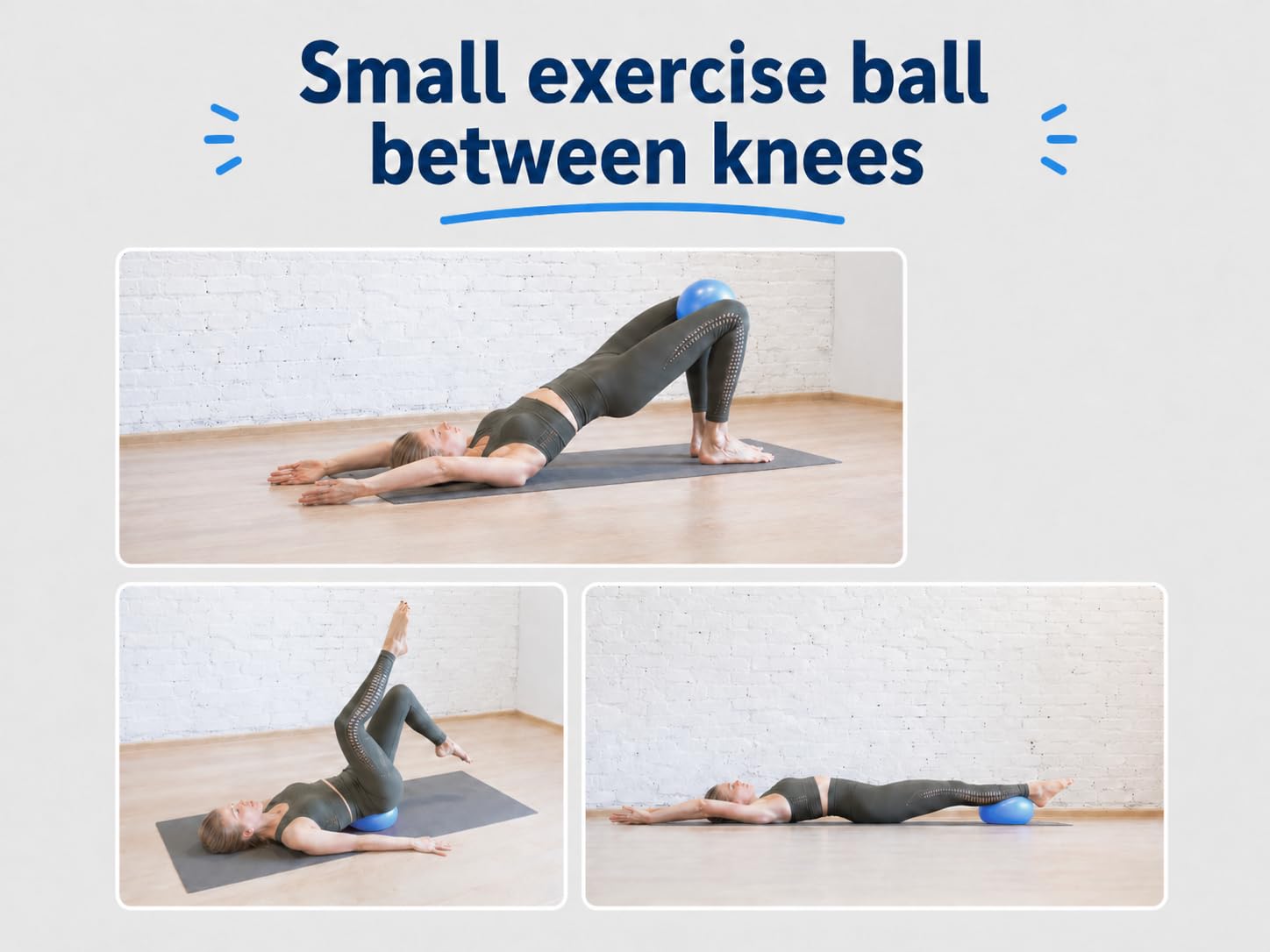 CIZEBO Piccola palla per esercizi tra le ginocchia, pilates da 15,2 cm con pompa ad ago, mini palla da yoga da 15,2 cm per fisioterapia, allenamento PT, fitness, stabilità