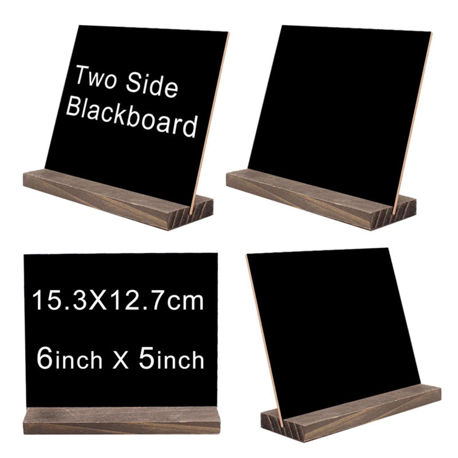 Tischkreidetafeln mit Holzständer, Nachrichtentafel, Tischnummer, Lebensmittel, kleine Tafel für Hochzeit, 8 Stück